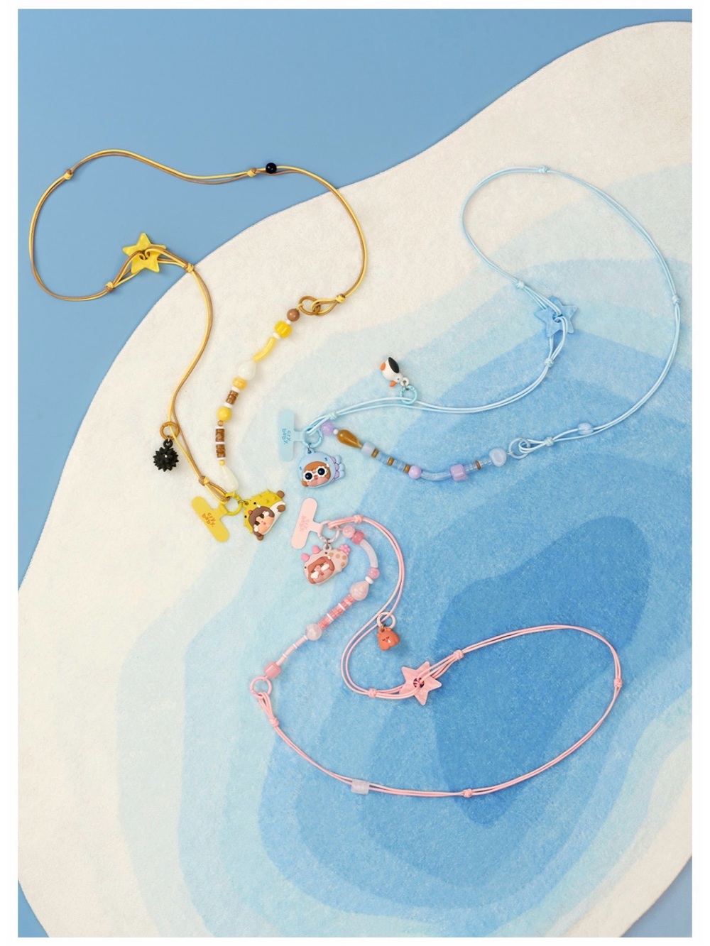 Pop Mart Crybaby Cry Me An Ocean Yellow Pufferfish Phone Charm Strap Lanyard